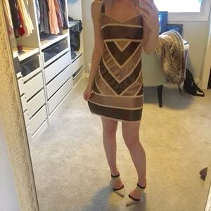 BCBG geometric cocktail dress